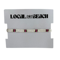 Local Beach Checker Beaded Bracelet