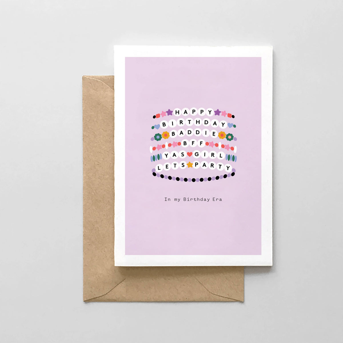 In My Birthday Era Friendship Bracelet Card