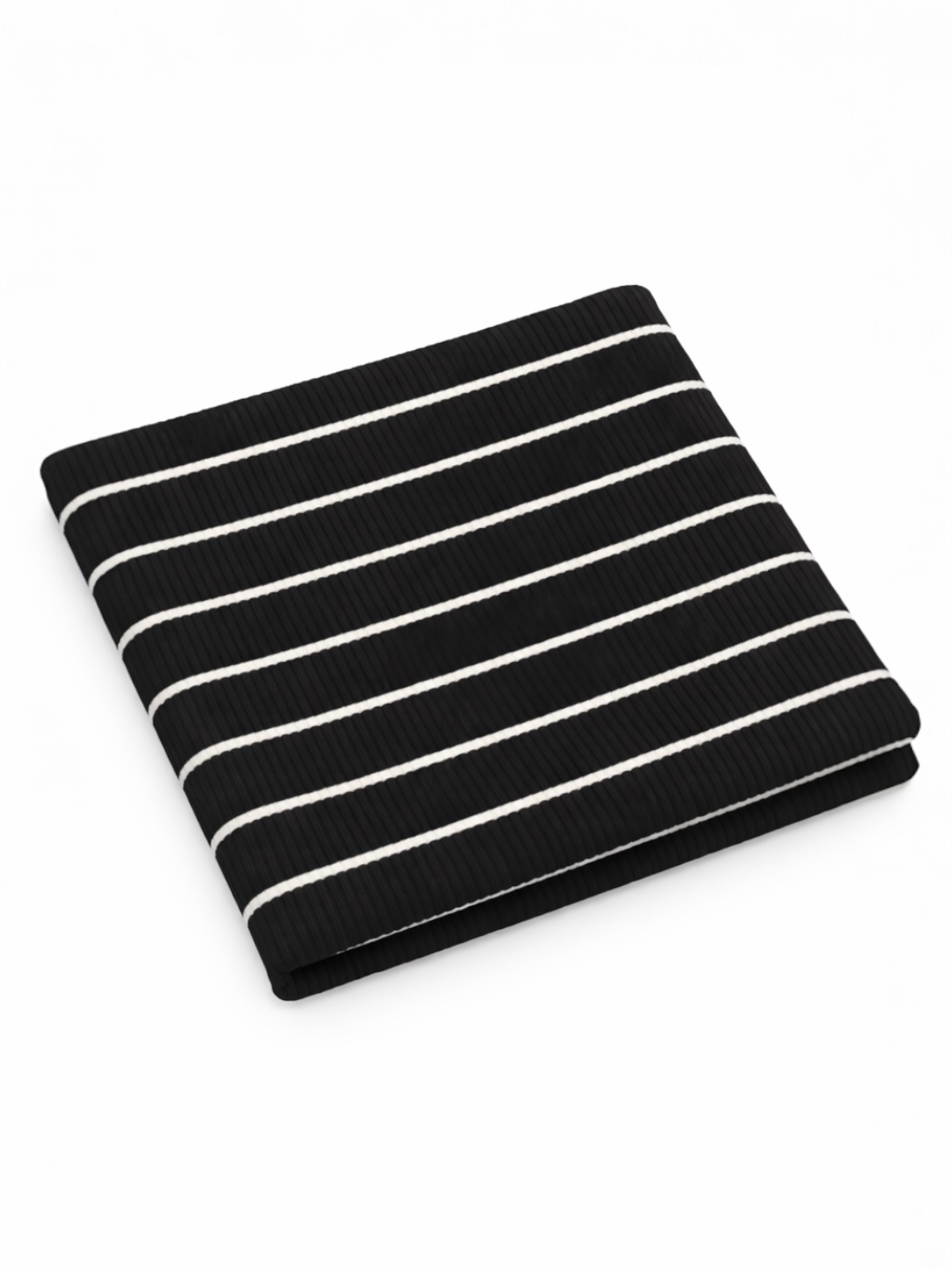 Black/White Stripe / Ribbed Swaddle