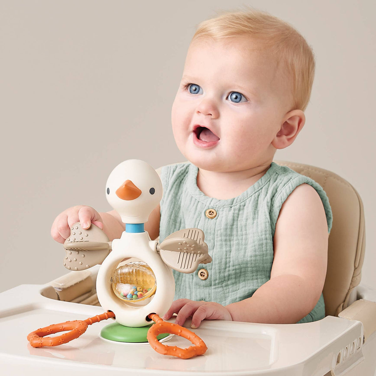 Itzy Twist & Bop™ - High Chair Sensory Toy Goose Duck