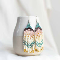 Beaded Fringe Earrings in Fuente