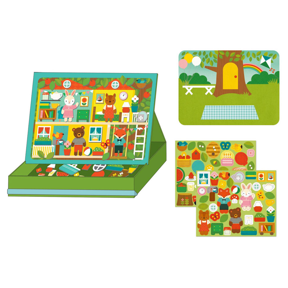Treehouse Party Magnetic Play Scene Playset