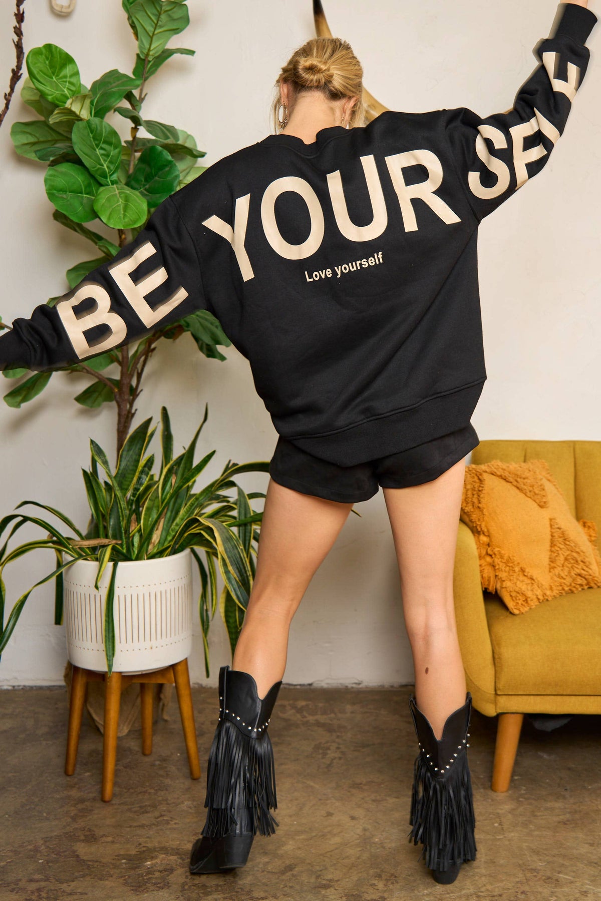 Be Yourself Oversized Sweatshirt