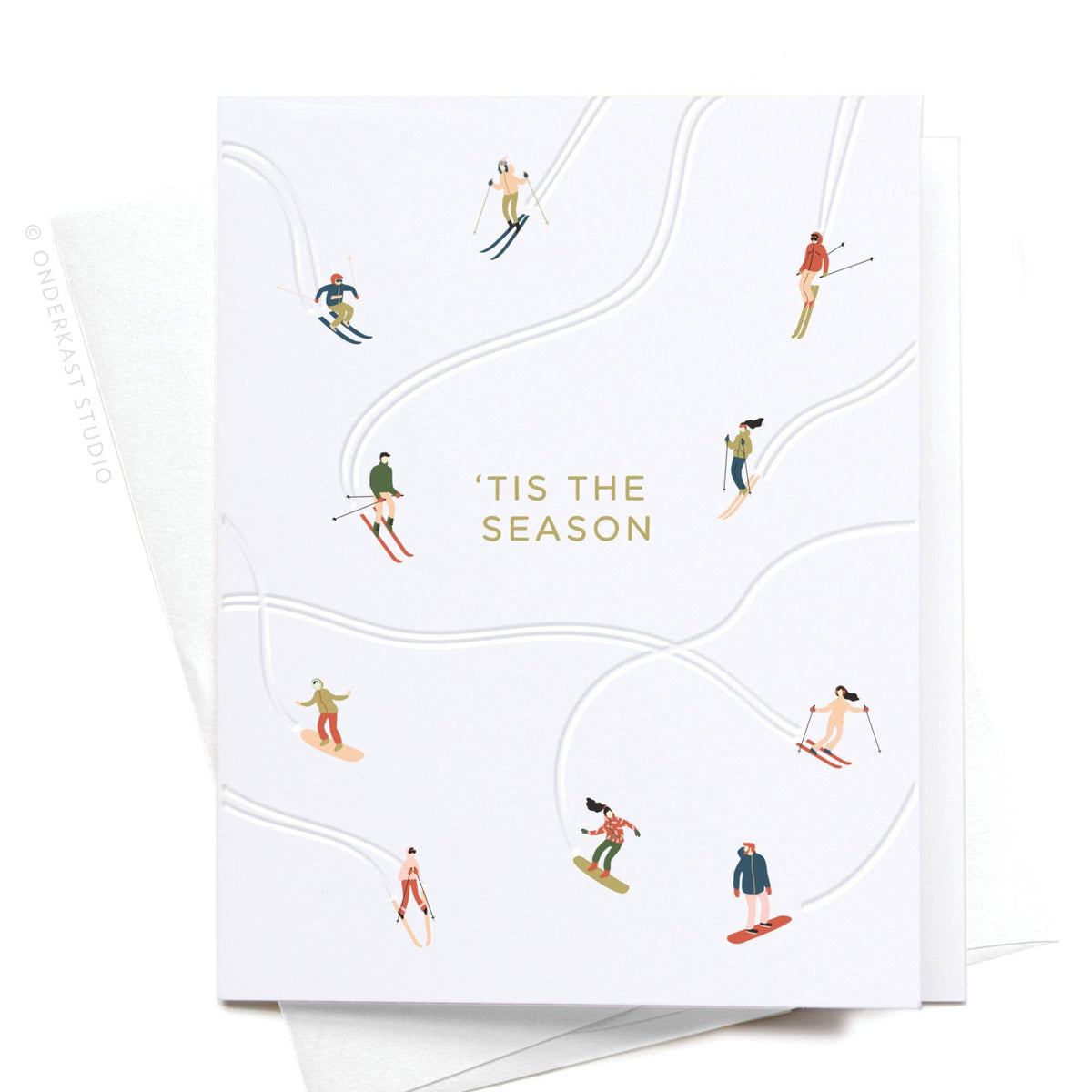 'Tis the Season Skiiers Greeting Card