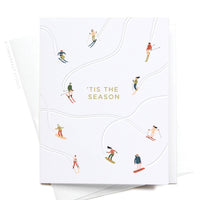 'Tis the Season Skiiers Greeting Card