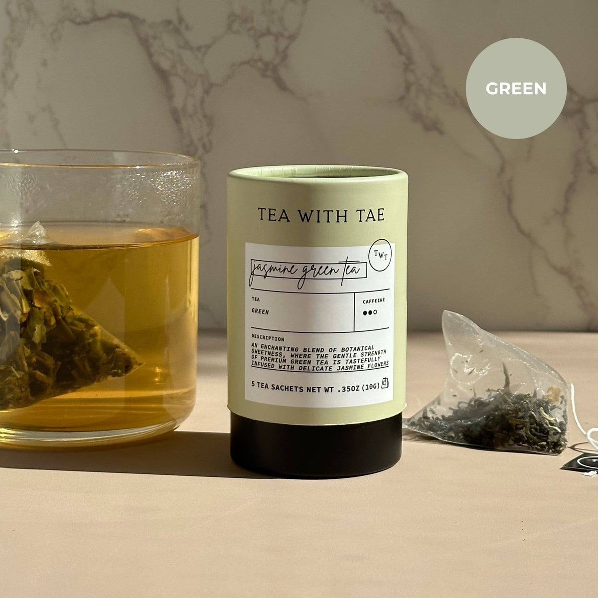 Jasmine Green Tea Mini Tube Gift (5 tea bags)
