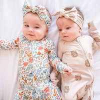 Bamboo 2-Way Convertible Zip Onesie Romper - Teddy